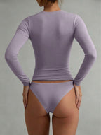 Sculpted long sleeve performance top