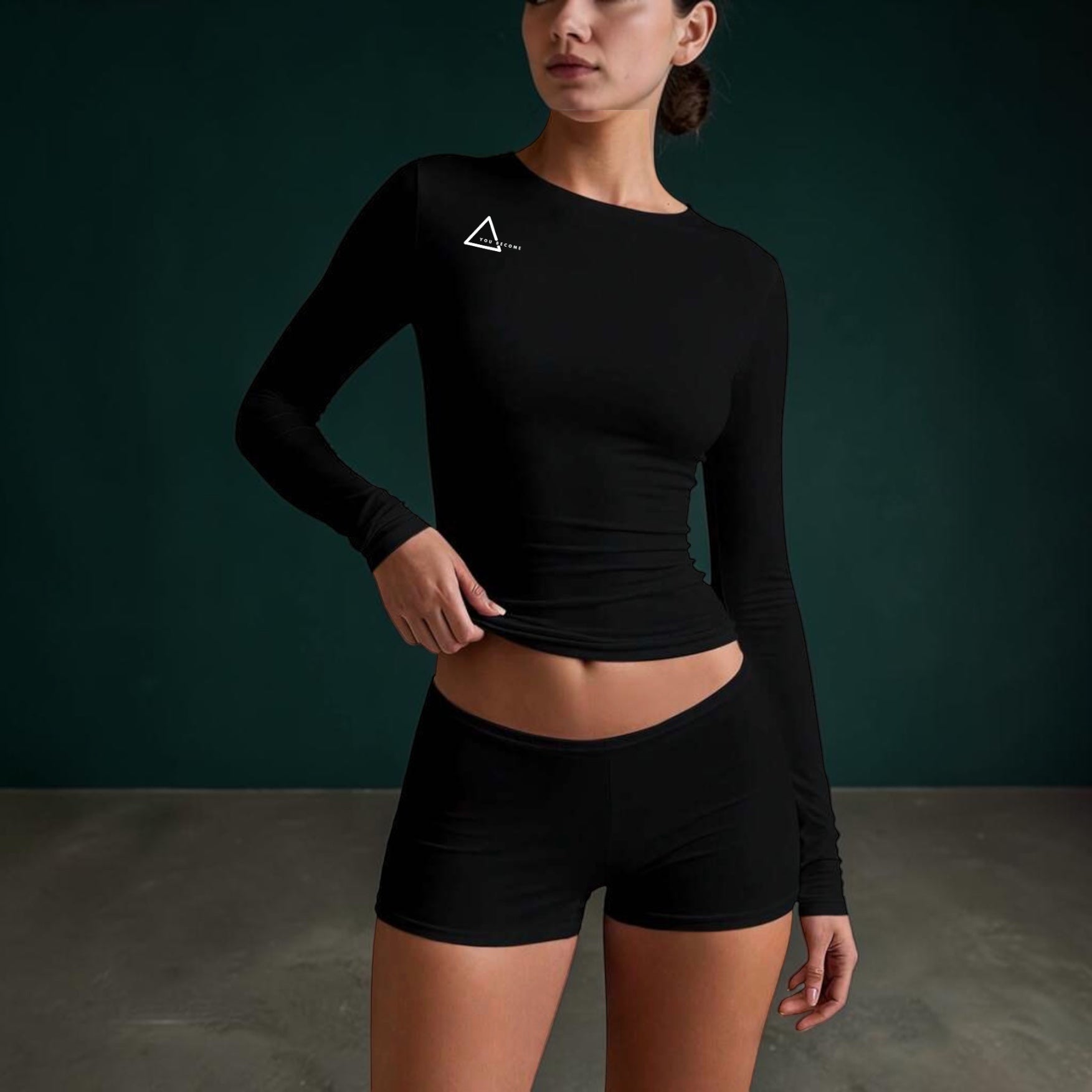 Sculpted long sleeve performance top